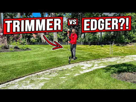 HOW TO GET A PERFECT SIDEWALK EDGE EVERY TIME [TRIMMER VS EDGER!]