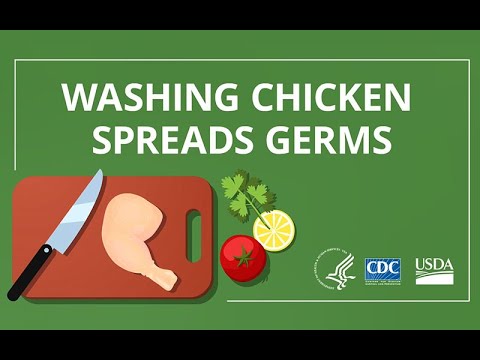 Washing Chicken Spreads Germs