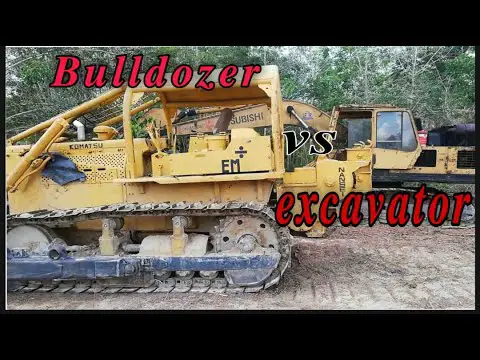 Excavator vs bulldozer..steking kebun baru