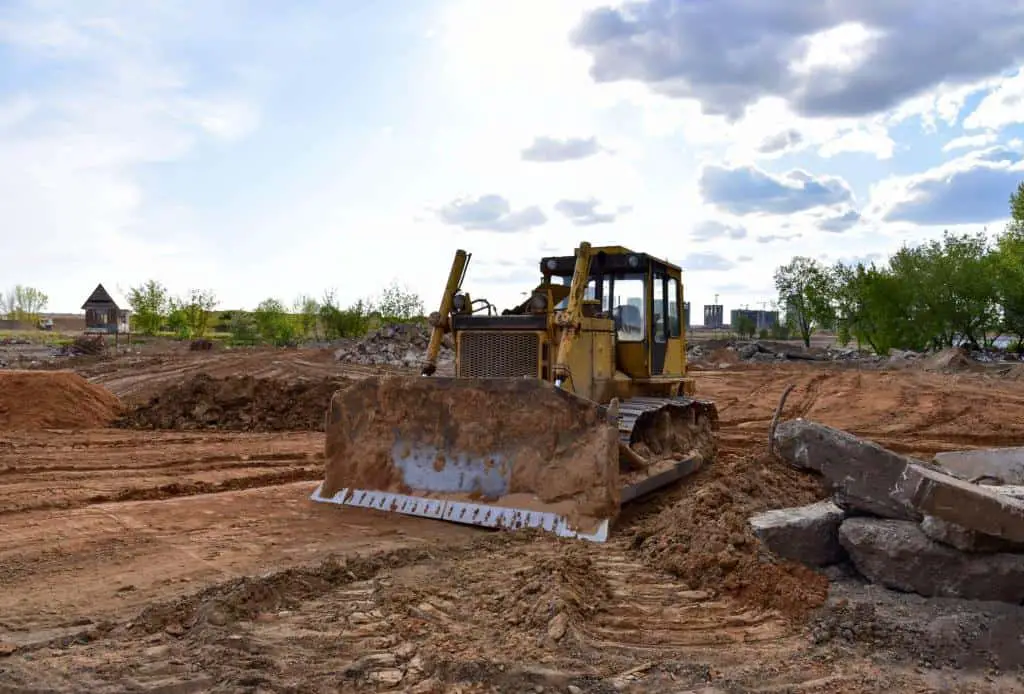 land clearing bulldozer