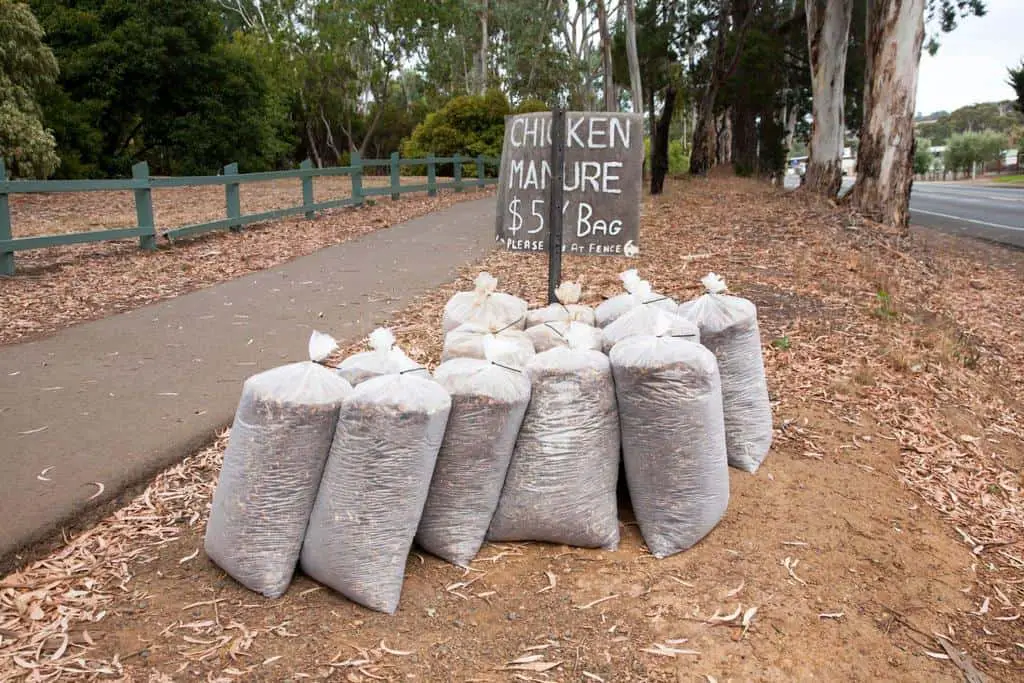 chicken manure in bags