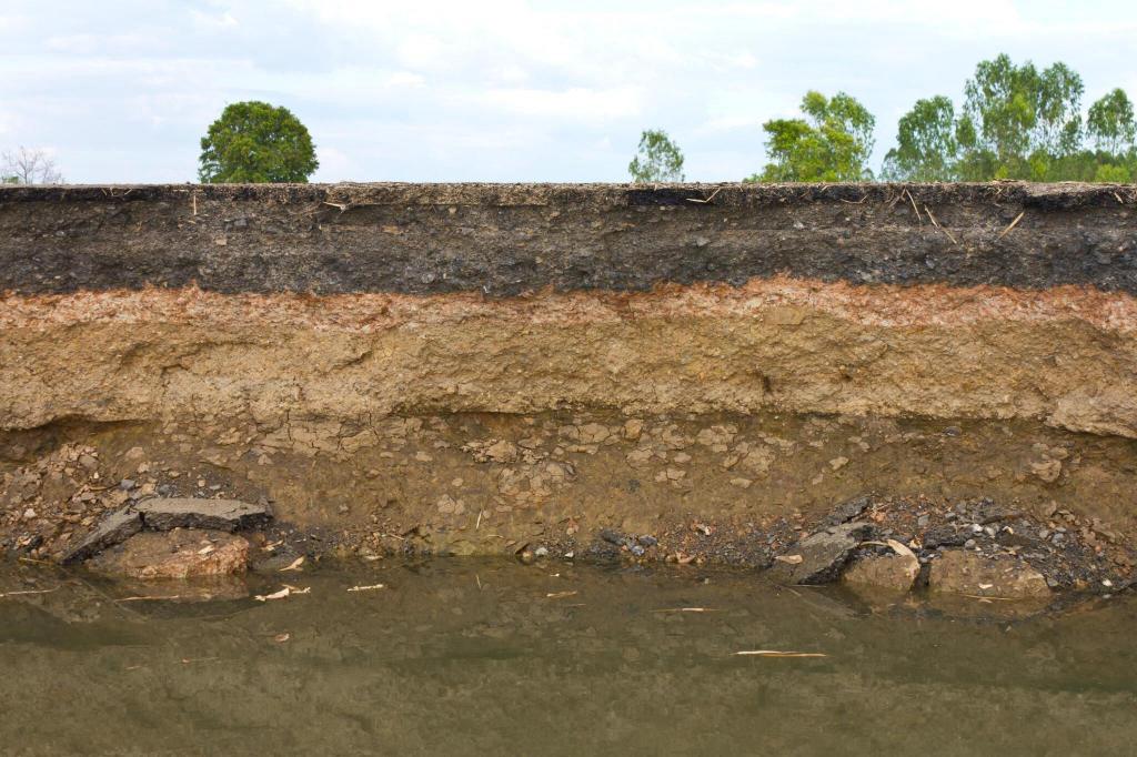 showing layers of earth beneath soil