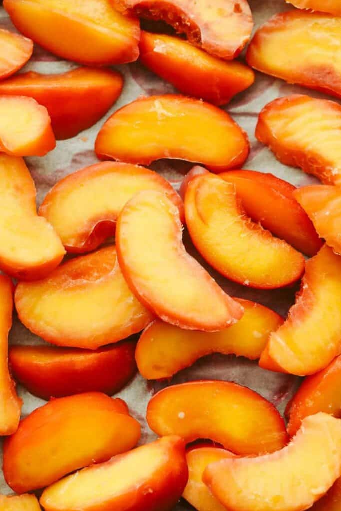 frozen peaches browning