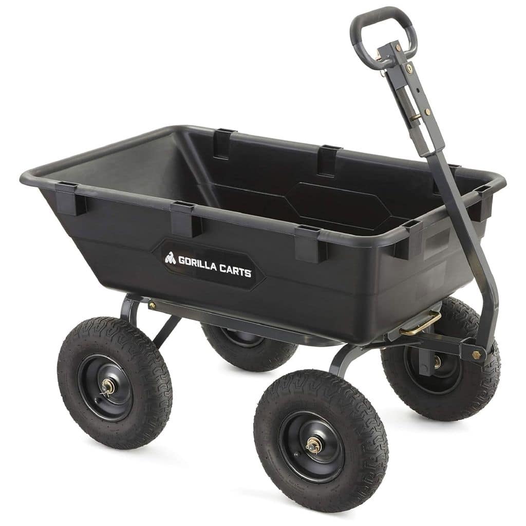 Gorilla Carts 6 Cu Ft Poly Yard Dump Cart and Utility