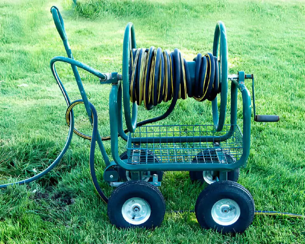 hose reel chart in the garden