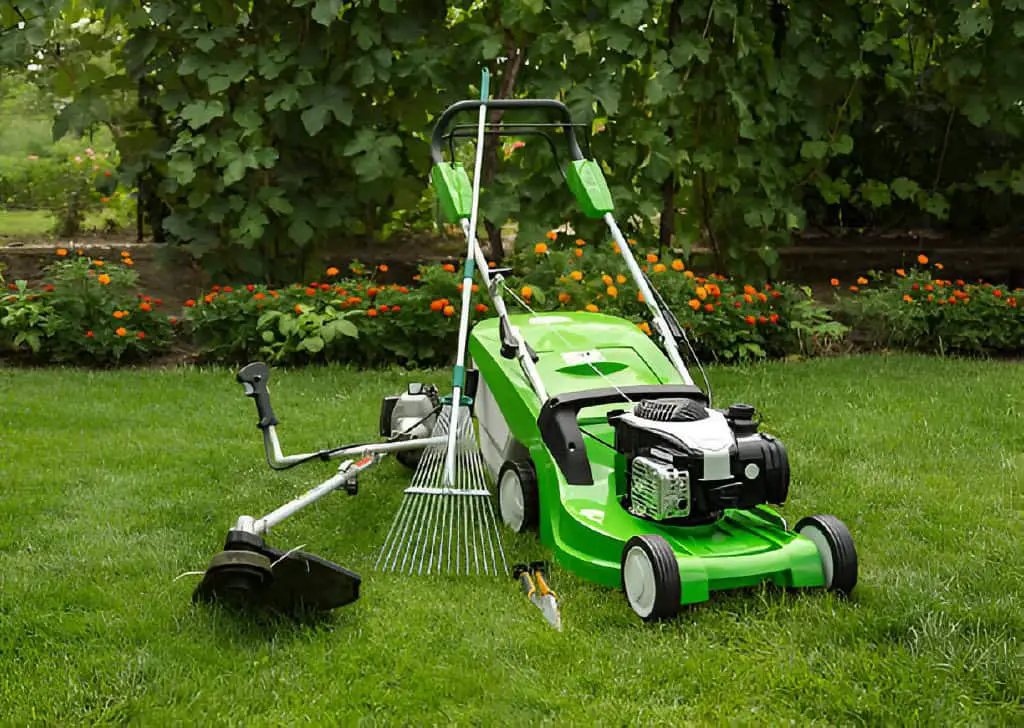 outdoor shot of garden equipment