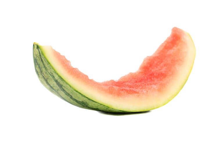 eaten watermelon rind