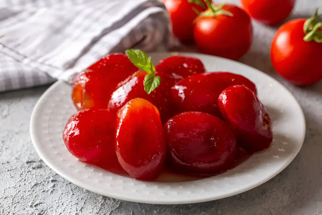 traditional delicious turkish dessert homemade tomato jam