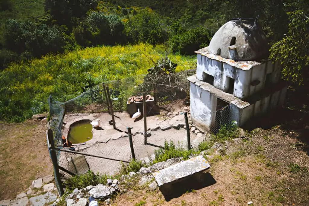 rustic dovecote and poultry yard-