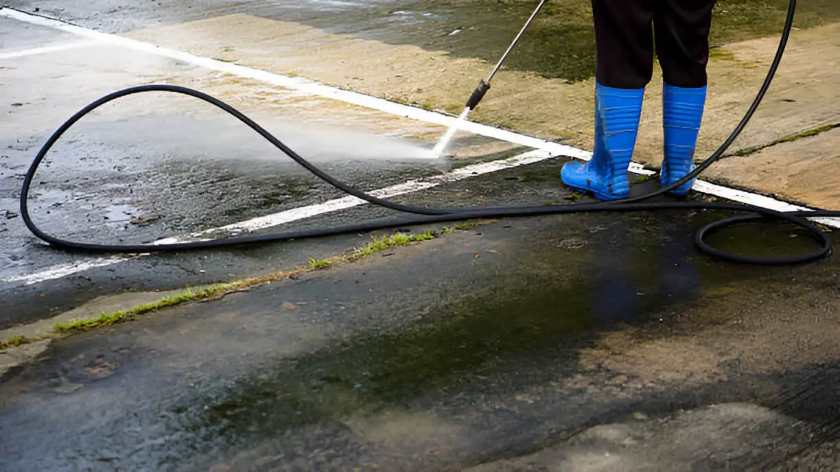 pressure washing of the industrial