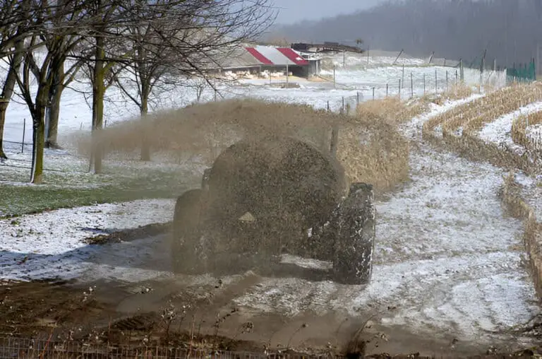 spreading manure