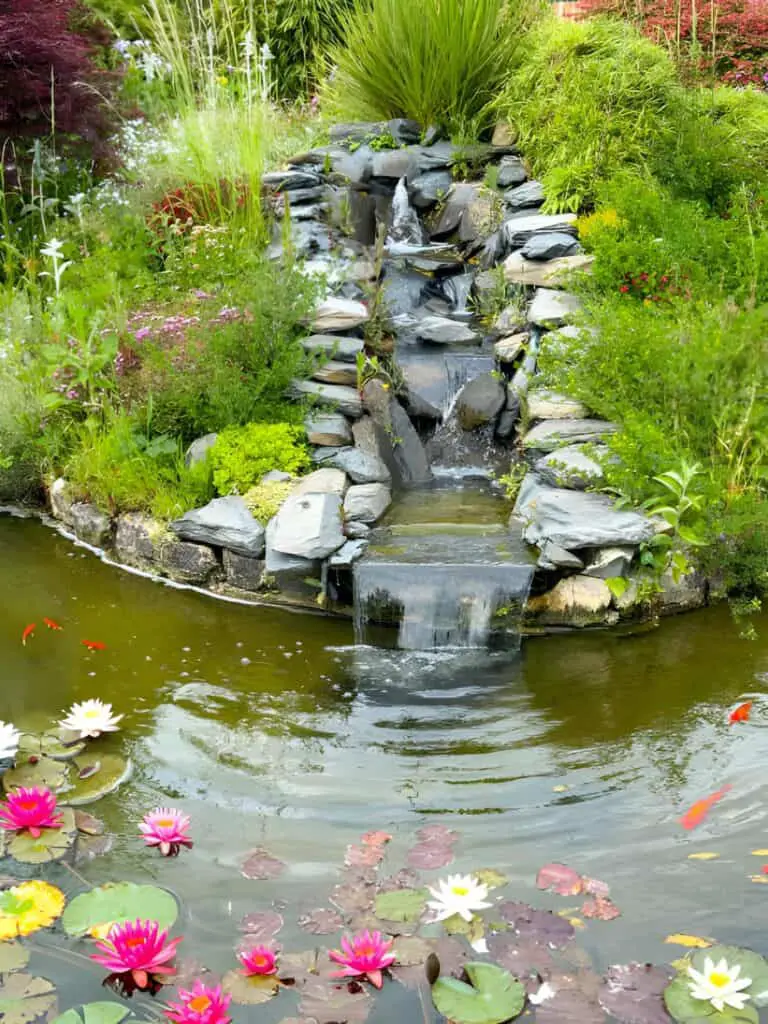 artificial moulded fibreglass garden water