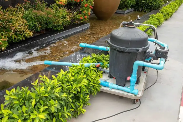 pool filtration pump tank equipment outdoors